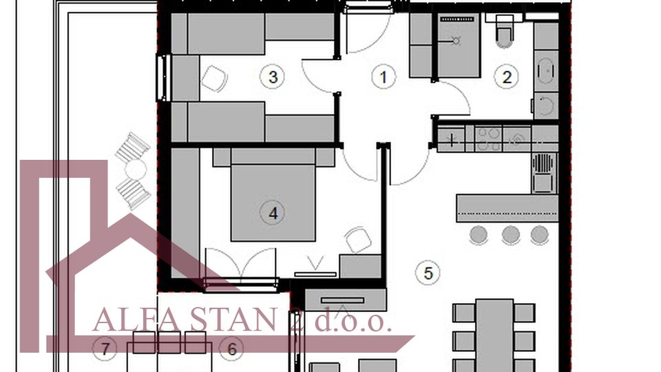 Appartamento, 84 m2, Vendita, Podstrana