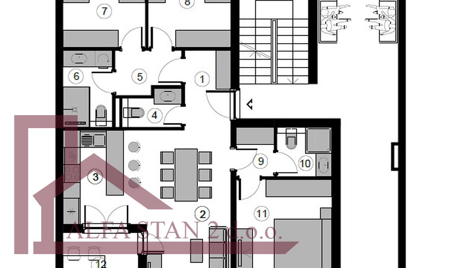 Three-room apartment with a garden on the ground floor - new building
