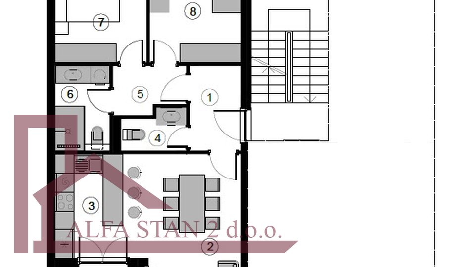 Appartamento, 76 m2, Vendita, Podstrana