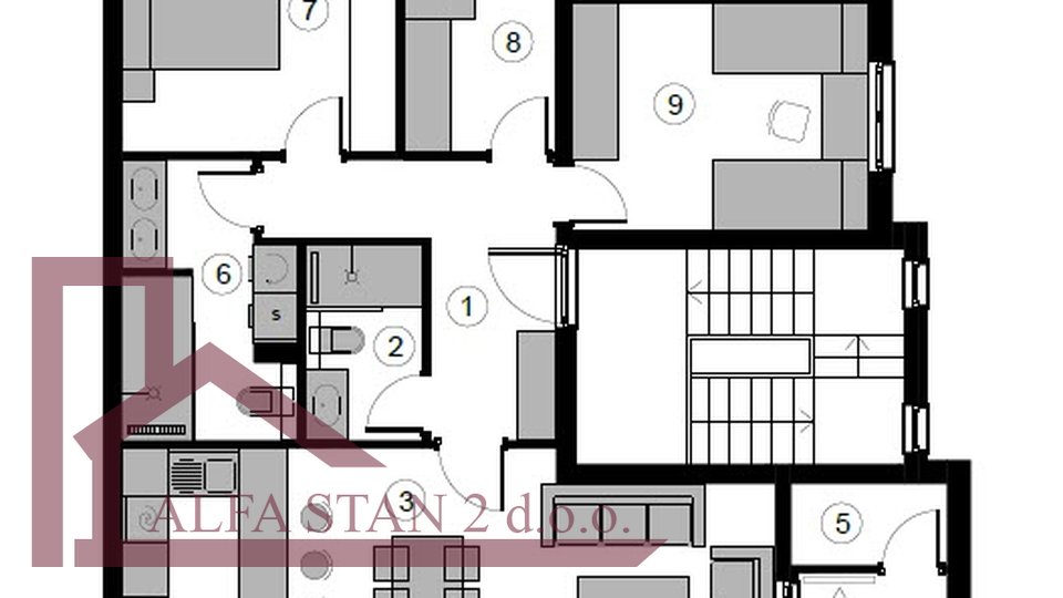 Appartamento, 80 m2, Vendita, Podstrana