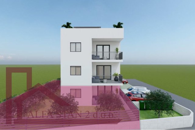 Two-room apartment in a new building with a garden, Okrug Gornji