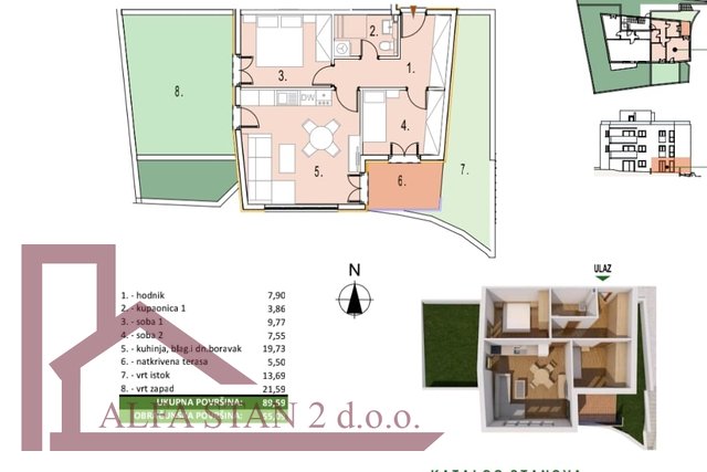 Wohnung, 55 m2, Vermietung, Podstrana - Strožanac