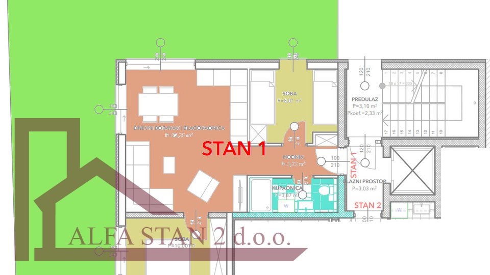 Stan, 65 m2, Prodaja, Trogir - Saldun