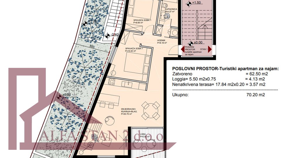 Stan, 70 m2, Prodaja, Podstrana