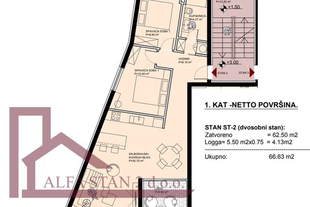 Appartamento, 66 m2, Vendita, Podstrana