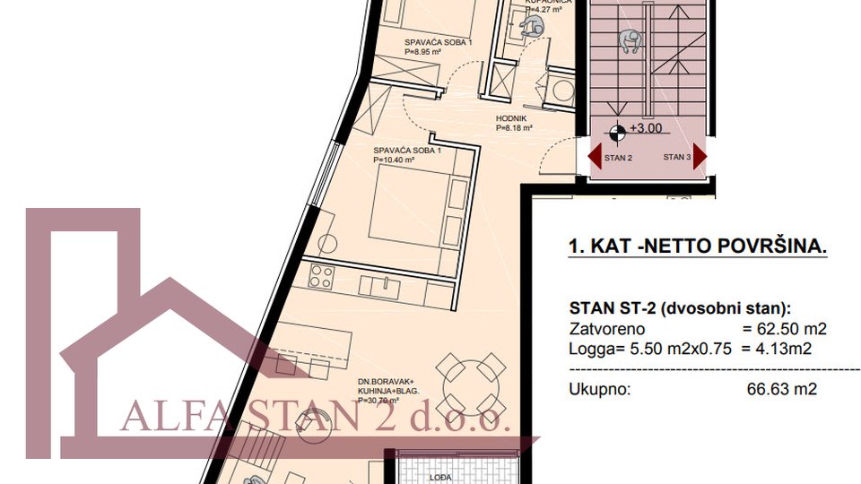 Wohnung, 66 m2, Verkauf, Podstrana