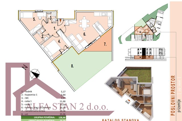 Apartment, 74 m2, For Sale, Podstrana - Strožanac