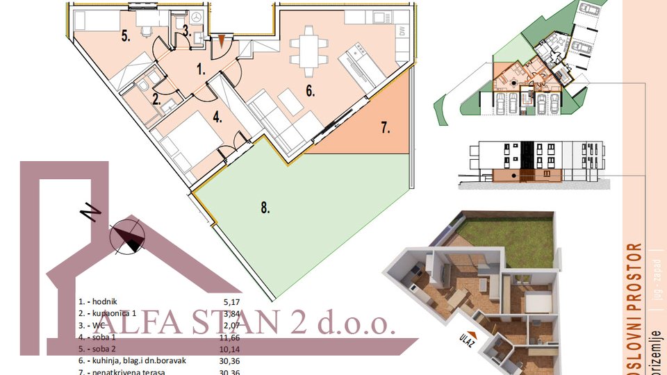 Stan, 74 m2, Prodaja, Podstrana - Strožanac