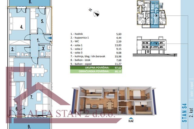 Wohnung, 110 m2, Verkauf, Podstrana - Strožanac