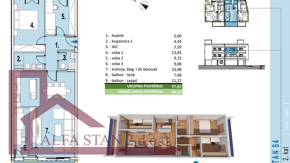 Appartamento, 110 m2, Vendita, Podstrana - Strožanac