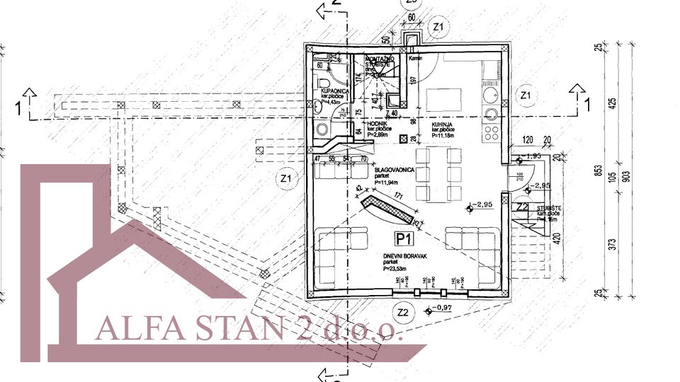 Land, 1068 m2, For Sale, Dugi Rat - Jesenice