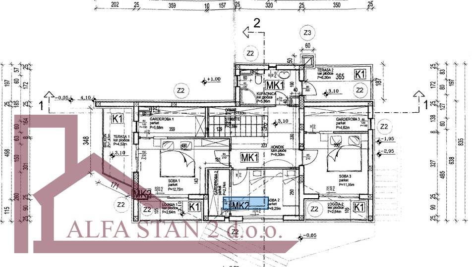 Land, 1068 m2, For Sale, Dugi Rat - Jesenice